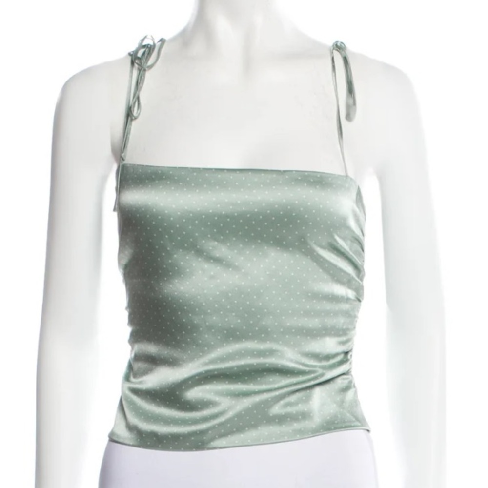 ‼️SOLD‼️ REFORMATION Silk Square Neckline Crop Top